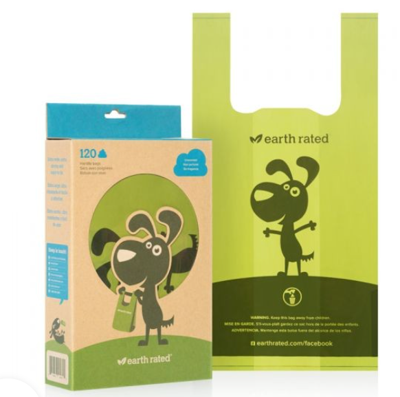 Earth Rated – Sacchetti Igienici con Manici Unscented (120 pz)