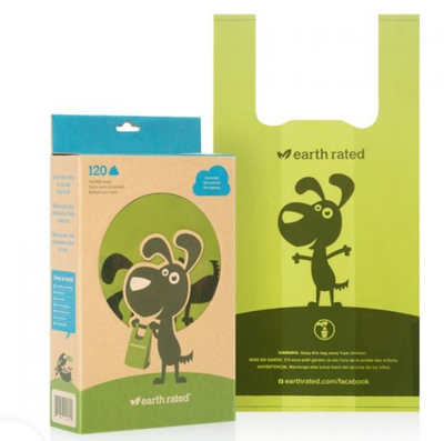 Earth Rated – Sacchetti Igienici con Manici Unscented (120 pz)