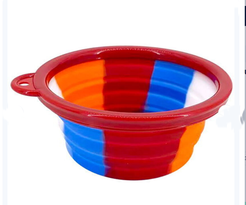 CIOTOLA DA VIAGGIO RAINBOW SILICONE MEDIUM 750 ML ROSSA 16X6.5CM