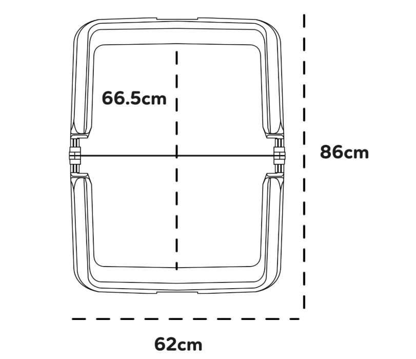 AqpetFriends BauBox Toilette Pieghevole 86x62 cm