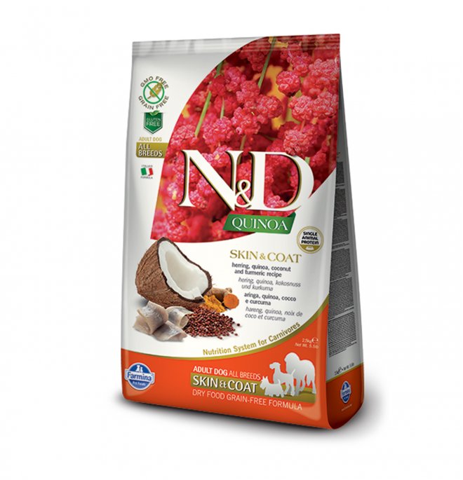 Farmina - N&D Quinoa Per Cani Skin & Coat Adult Aringa 7 Kg