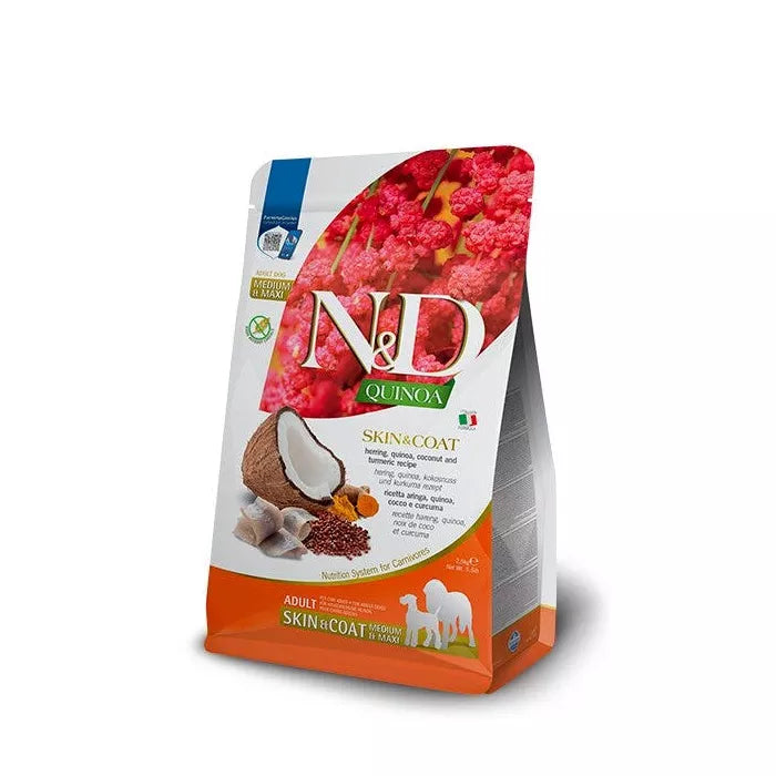 Farmina -  N&D Quinoa Per Cani Skin & Coat Aringa Adult MED/MAXI 7 Kg