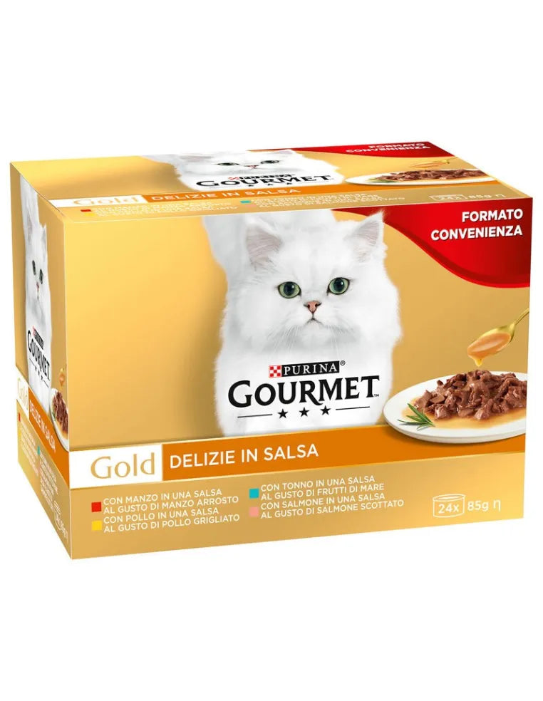 Purina Gourmet Gold Intrecci Duo Umido Gatto Multipack 24 Scatolette x85gr