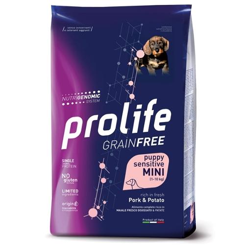 Prolife - Per Cani Grain Free Sensitive Puppy Maiale & Patate Mini 2 Kg