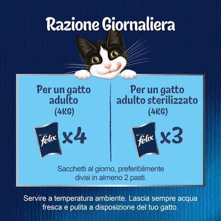 Felix Le Ghiottonerie Cibo Umido Carne in Gelatina per Gatti- 44x85g
