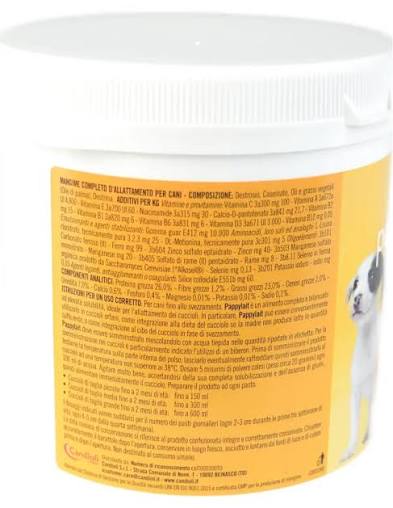 Candioli pappy lait cani 250 gr Mangime completo per l’allattamento dei cuccioli di cane fino allo svezzamento