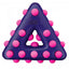 KONG Dotz Triangle Gioco in gomma con nodi e squeaker