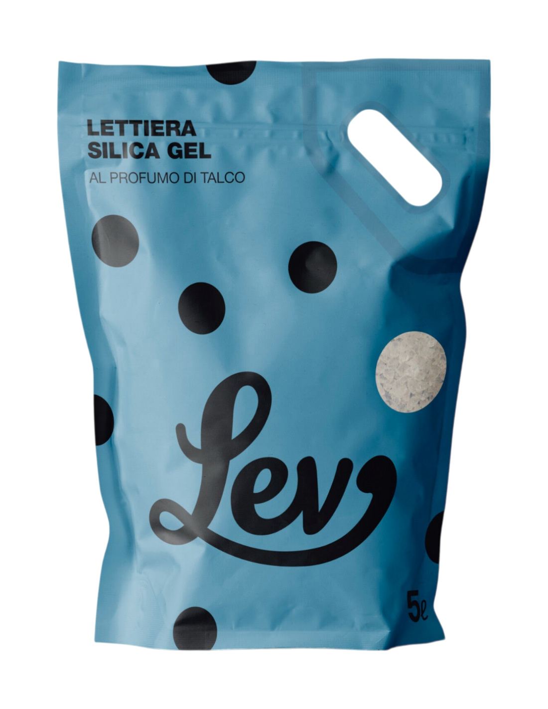 LEV Lettiera Silicia Gel Talco 5Lx6 - Alta Assorbenza, Controllo Odori, Formula Neutra per Gatti Sensibili