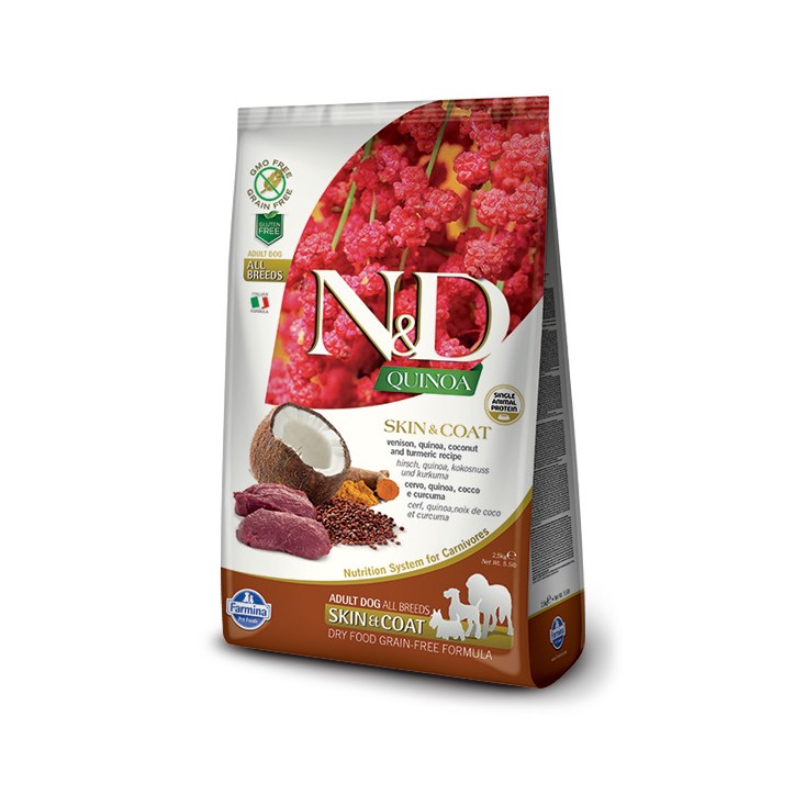 Farmina - N&D Quinoa Per Cani Skin & Coat Adult Cervo 2,5 Kg