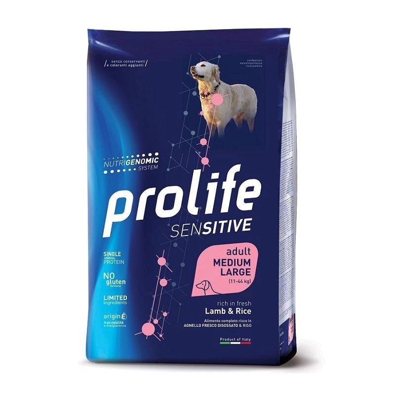 Prolife - Per Cani Sensitive Agnello & Riso M/L 2.5 Kg