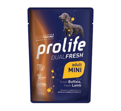 Prolife - Per Cani W Busta DualFresh Bufalo & Agnello 100 Gr