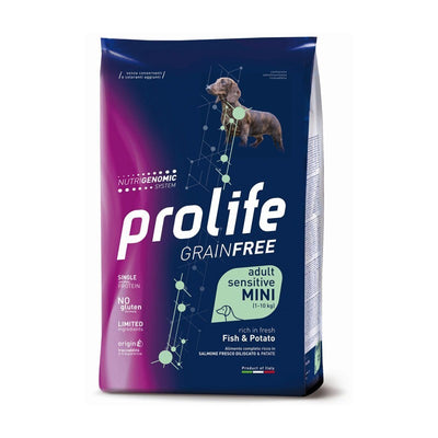 Prolife - Per Cani Grain Free Sensitive Pesce & Patate Mini 7 Kg