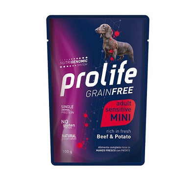 Prolife - Per Cani W Busta Grain Free Manzo & Patate 100 Gr