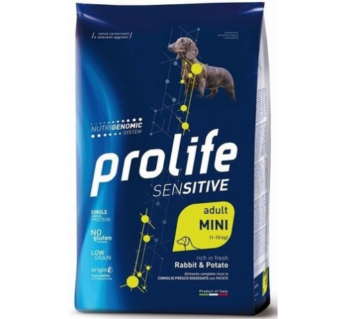 Prolife - Per Cani Sensitive Coniglio & Patate Mini 7 Kg