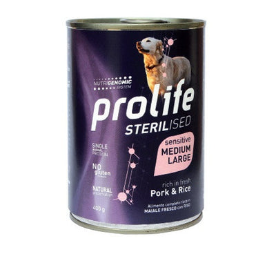 Prolife - Per Cani Sterilised Maiale & Riso M/L 400 Gr