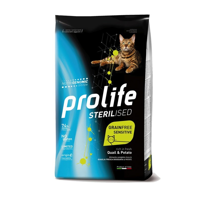 Prolife - Per Gatti ST GF Sensitive Quaglia & Patate 1,5 Kg