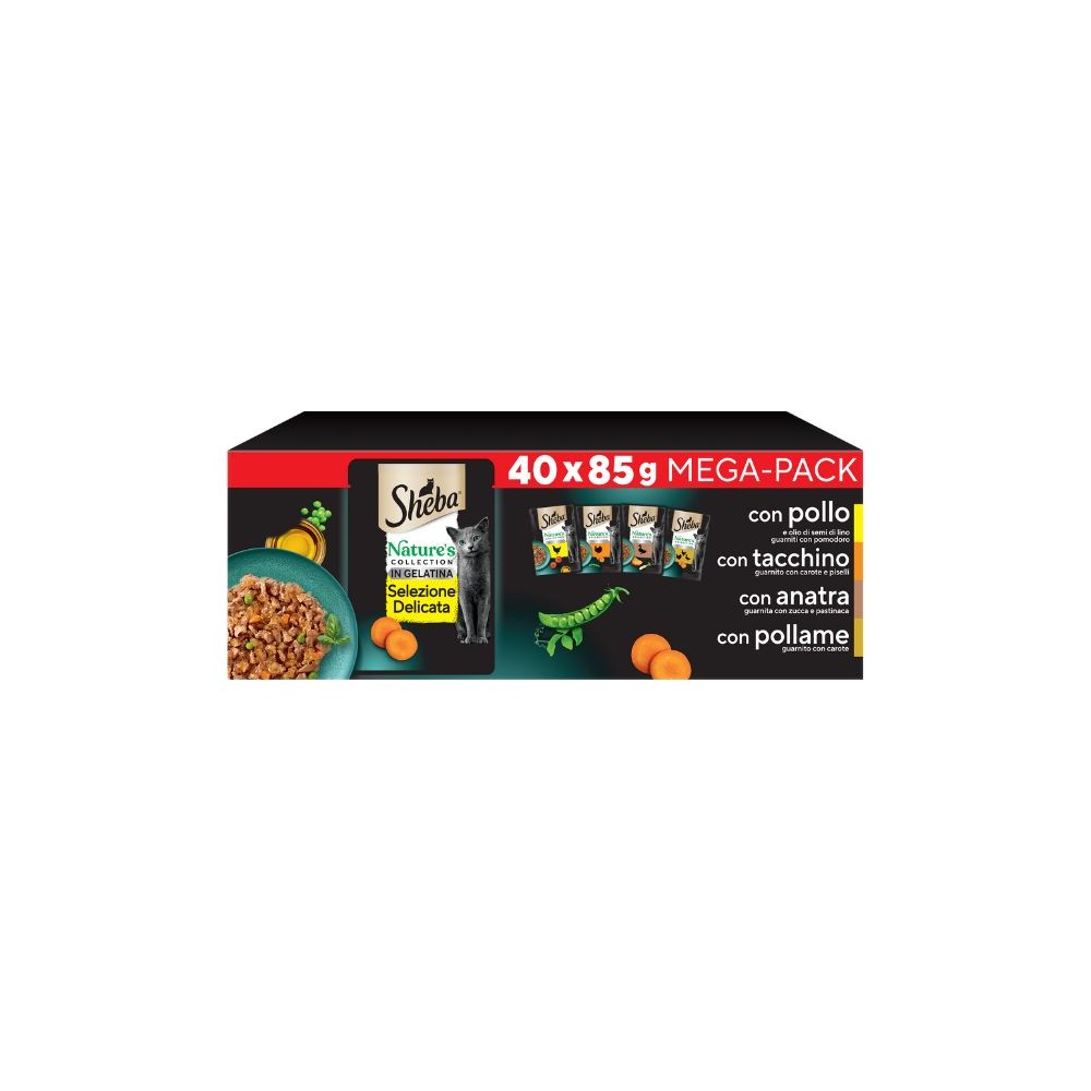 Sheba Multipack Nature's Collection Selezione Delicata in Gelatina 85 gr