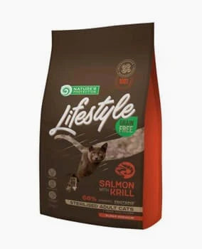 Nature’s Protection - Per Gatti Life Style DRY Grain Free Salmon + Krill Sterilised Cat 1,5 Kg