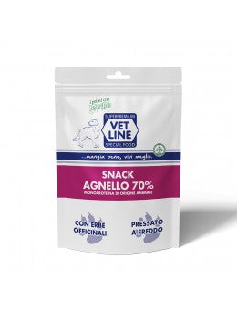 Vetline snack agnello 70% gr.80 Monoproteina di origine animale