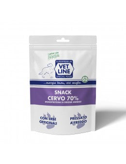 Vetline snack Cervo 70% gr.80 Monoproteina di origine animale