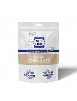 Vetline snack Coniglio 65% gr.80 Monoproteina di origine animale
