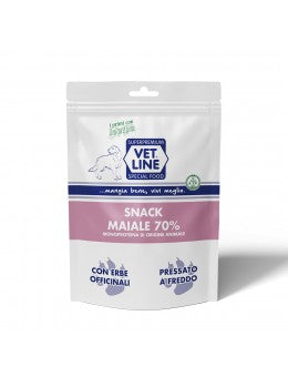 Vetline snack Maiale 70% gr.80 Monoproteina di origine animale