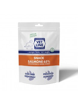 Vetline snack Salmone 65% gr.80 Monoproteina di origine animale
