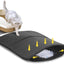 NOBLEZA - Tappetino pieghevole per lettiera (L60*W45*H1cm,Nero)